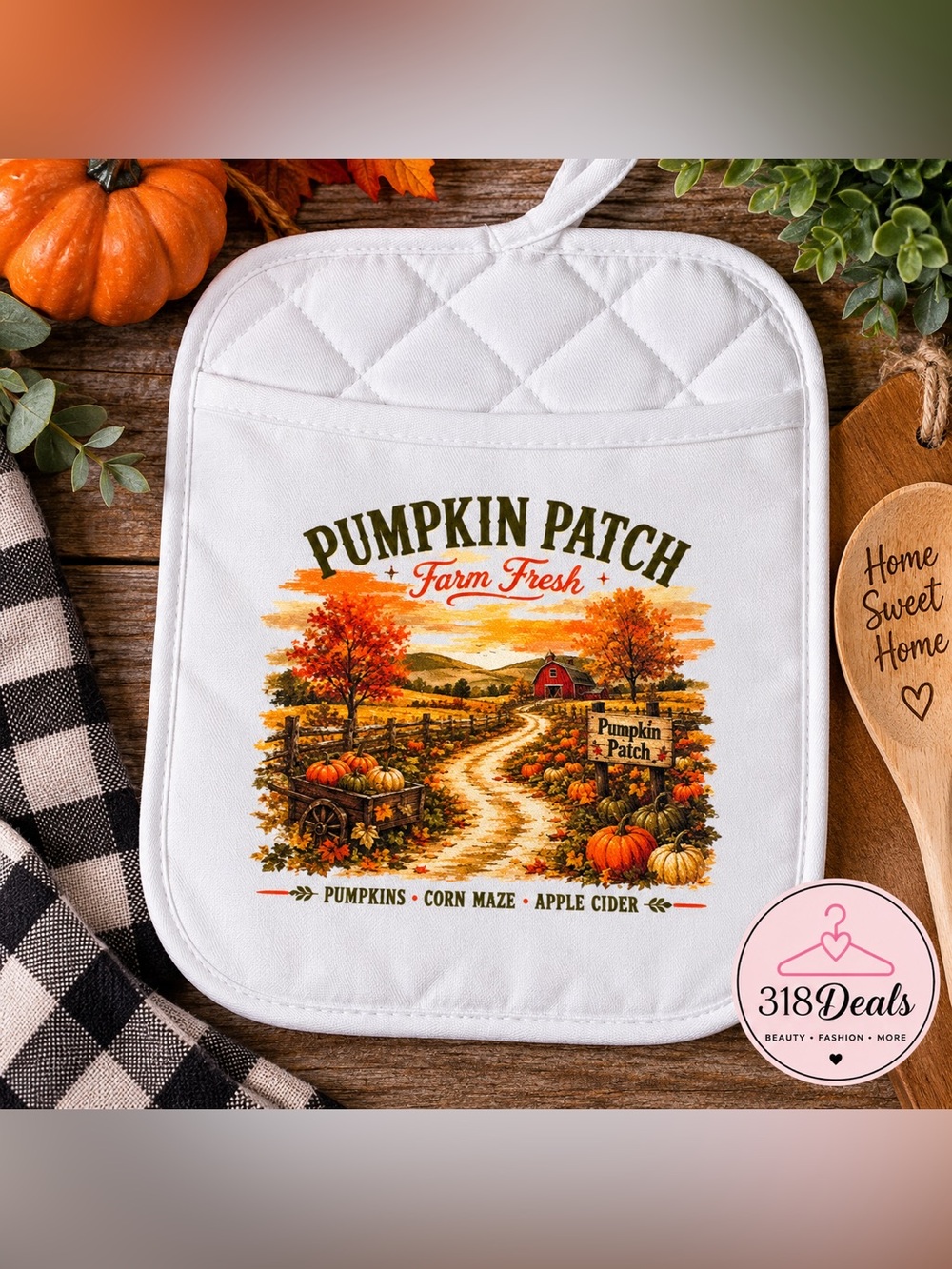 Pumpkin Patch Farm Fresh Fall Potholder